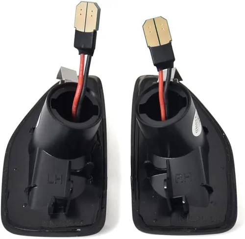 Vista 2 de Señal de giro lateral LED ámbar para Dacia Logan MCV II Sandero Stepway II Duster II 2012-2022 (negro)