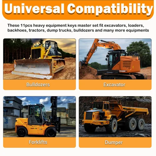 Vista 7 de 11 llaves maestras de equipos pesados construyen llaves de máquina para Cat 5P8500 JCB 14607JD Hyster 166 Komatsu 787 Carretillas elevadoras Toyota
