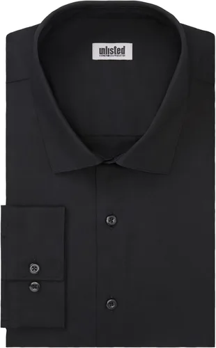 Vista 3 de UNLISTED - Camisa de vestir grande y alta para hombre Negro