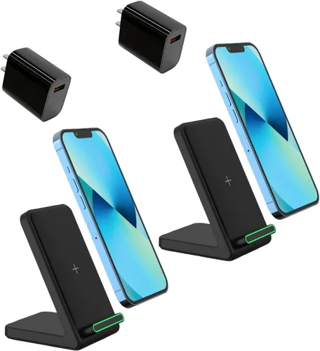 Vista 10 de Soporte de carga inalámbrica rápida, soporte de carga rápida de 15 W con adaptador para Samsung Galaxy S24/S24+/S24 Ultra/S23/S22/S21/S20/S10/Note