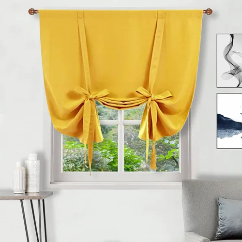 Vista 78 de DWCN Cortinas Opacas - Persiana Enrollable con Lazos para Ventana, Aislamiento Térmico, Oscurecimiento de Habitación, Cortinas con Bolsillo