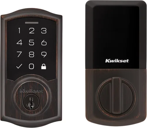 Vista 10 de Kwikset SmartCode 270 - Cerradura de puerta con teclado táctil electrónico sin llave y cerradura de seguridad con auto-bloqueo, códigos de usuario