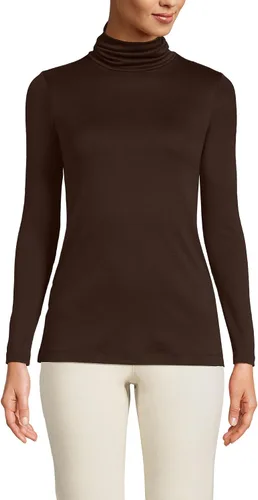 Vista 16 de Lands' End Supima - Suéter de cuello alto y mangas largas para mujer