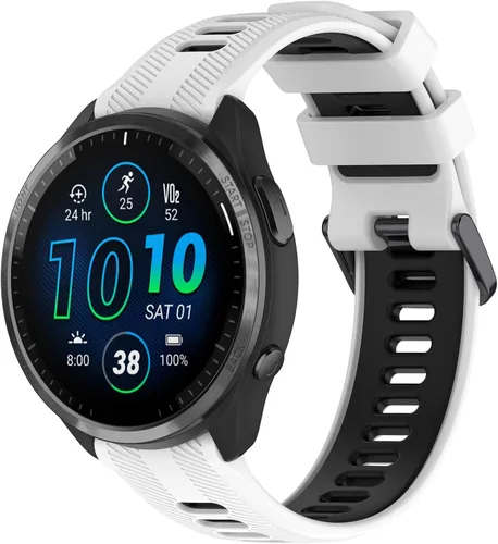 Vista 2 de Correa de repuesto compatible con Garmin Forerunner 965/955/945/935, Garmin Fenix 5/Fenix 6 GPS Smart Watch, correa de reloj de silicona ajustable