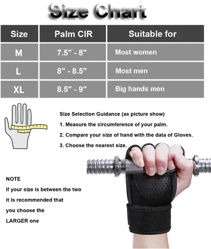 Vista 6 de SUJAYU Guantes de entrenamiento para hombres, guantes de entrenamiento para mujeres, muñequeras para levantamiento de pesas, puños Versa, muñequeras