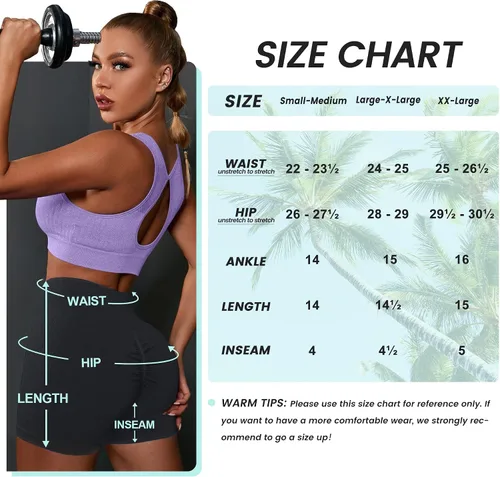 Vista 6 de CAMPSNAIL Paquete de 4 pantalones cortos de entrenamiento para mujer, acanalados, sin costuras, cintura alta, para yoga, gimnasio, control