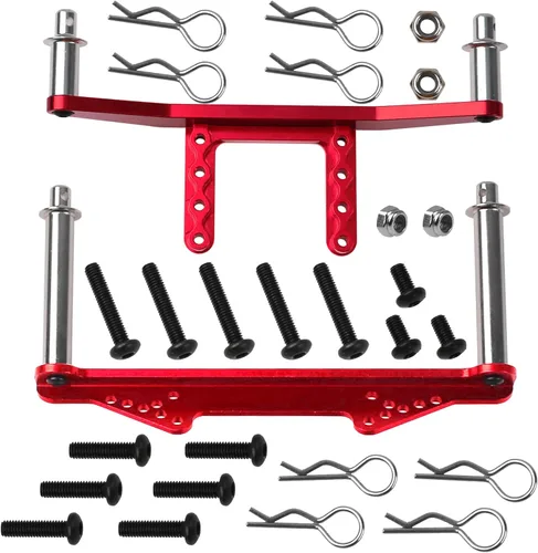 Vista 7 de Soportes de cuerpo delanteros y traseros de metal, postes de cuerpo, piezas de actualización compatibles con Traxxas Slash 2WD Rustler Stampede VXL