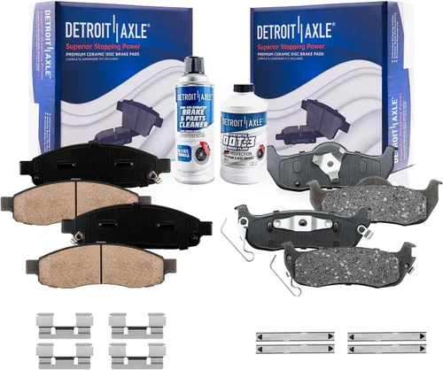 Vista 134 de Detroit Axle - Pastillas de Freno Traseras de Cerámica Izquierda Reemplazo de Pinza para Silverado Sierra Suburban 1500 Tahoe Yukon Escalade ESV EXT