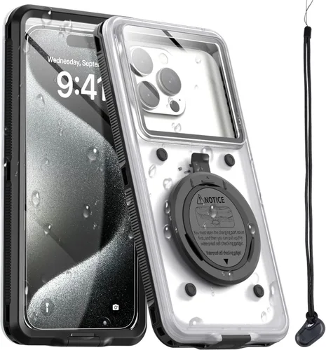 Vista 11 de AICase Funda impermeable para teléfono, función universal de autocomprobación, bolsa seca para playa, flotante, ducha, esnórquel, para iPhone