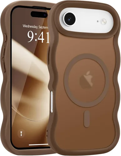 Vista 116 de Pepmune - Funda para iPhone 12 Pro Max con marco ondulado y estructura rígida, color mate claro, cubierta trasera unisex, compatible con Magsafe