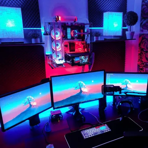Vista 6 de Ourbest Panel LED flexible, hoja de panel electroluminiscente, cinta EL cortable, suave para máscara de ojos, cosplay, decoración de fiesta azul