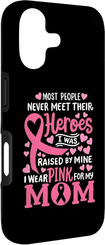Vista 3 de Breast Cancer Awareness Wear Pink for My Mom Support Kids Case for iPhone 17