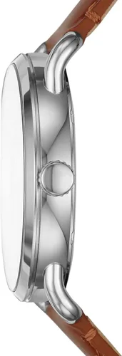 Vista 3 de Fossil Copeland - Reloj de cuarzo de acero inoxidable con correa de piel para hombre.