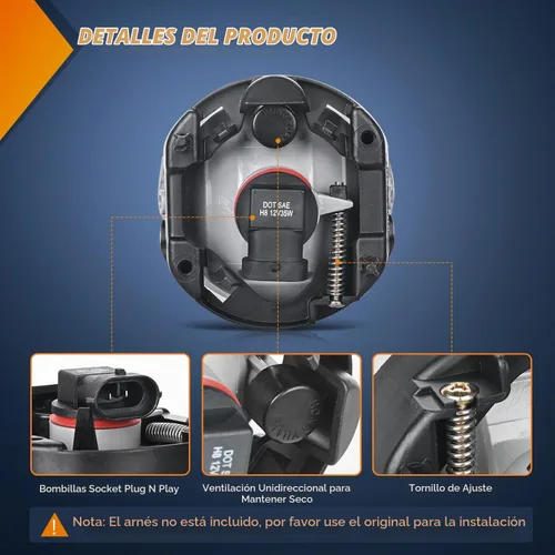 Vista 3 de Nilight Conjunto de luces antiniebla compatible con 2005 2006 2007 2008 2009 2010 Dodge Grand Caravan Challenger Charger Caliber Nitro Avenger