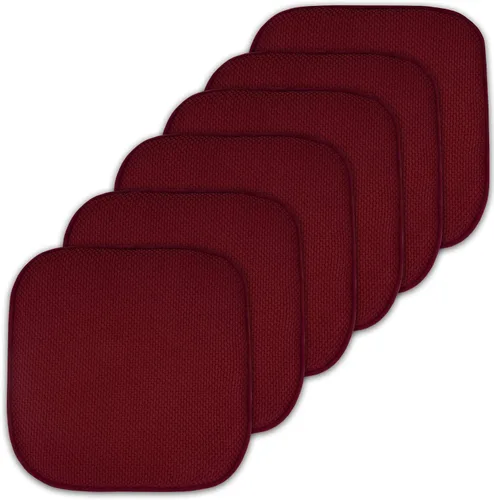 Vista 68 de Sweet Home Collection Cojines de espuma viscoelástica para silla, antideslizantes, diseño de panal de abeja, 16 x 16 pulgadas, paquete de 2