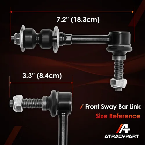 Vista 7 de Enlace estabilizador de barra antirrollido frontal 2 piezas izquierda y derecha 4WD, compatible con Ram 1500 2006-2008, Ram 2500 2006-2009, Ram 3500