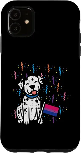 Vista 5 de iPhone 14 Bandera bisexual Perro dálmata Bi Mes del Orgullo LGBTQ Aliado LGBT Caso