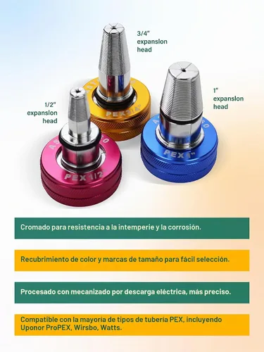 Vista 2 de AMZCNC PEX Kit de herramientas de expansión, herramienta expansora manual para PEX-A 1/2"-1" Plumbers DIY Users PEX-A Expansion Tool Kit ASTM