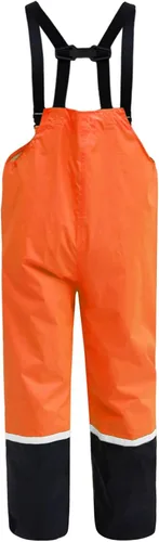 Vista 7 de RainRider Pantalones con peto de lluvia para hombres y mujeres, pantalones de seguridad Oxford 150D, pantalones de trabajo resistentes impermeables