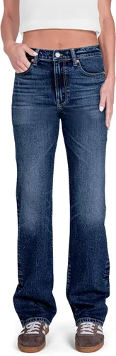Vista 10 de Pantalones clásicos de mezclilla de tiro medio y corte recto para mujer