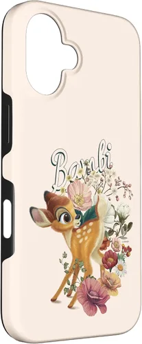 Vista 3 de Funda con logotipo de retrato floral Bambi para iPhone 16 Disney