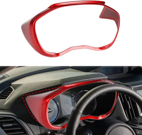 Vista 8 de Marco de panel de consola central de ABS, cubierta de instrumentos, accesorios de decoración interior para Subaru Forester 2019 2020 2021 2022 Fibra