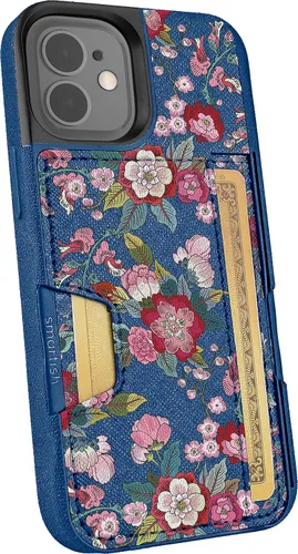 Vista 52 de Smartish Funda tipo cartera para iPhone 11 Pro - Wallet Slayer Vol. 2 [soporte protector delgado] tarjetero (seda) - Black Tie Affair