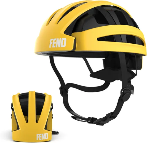 Vista 8 de FEND One Foldable Bike Helmet – Patented Smart-Fold 50% Compact Design, Award-Winning Safety CPSC/EN1078 Certified, for Adults, Commuters, E-Bikes