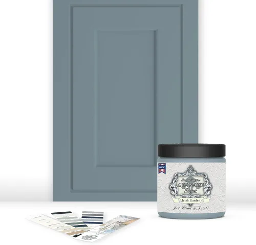 Vista 204 de Pintura TODO EN UNO, Abbey (gris cálido), Muestra de 8oz - Pintura duradera para gabinetes y muebles. Imprimación y capa superior incorporadas,