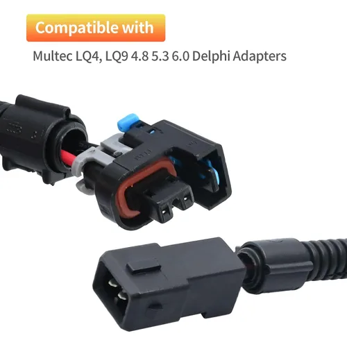 Vista 5 de 8 piezas LS1 LS6 LT1 EV1 juego de cables de inyector, conectores para Multec LQ4, LQ9 adaptadores Delphi 4.8 5.3 6.0
