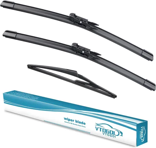 Vista 14 de VTOGOI® Juego de limpiaparabrisas de repuesto para Toyota FJ Cruiser 2007-2014, juego de limpiaparabrisas delanteros y traseros de calidad original