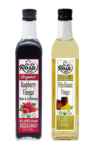Vista 10 de De La Rosa - Vinagre balsámico orgánico y aceite de oliva virgen extra orgánico, 100% puro, vegano, kosher, sin OMG y sin gluten, ideal