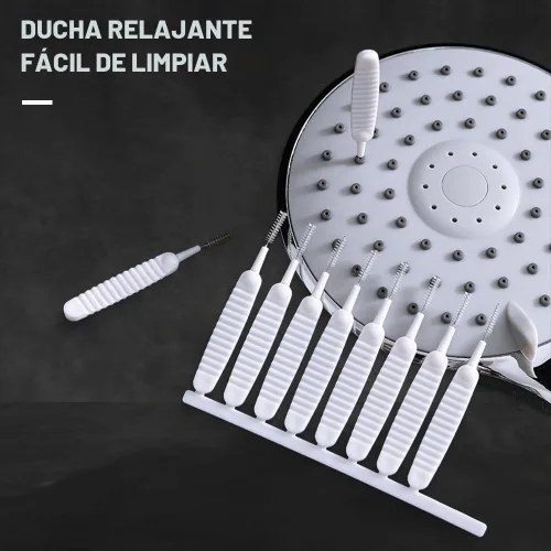 Vista 3 de Cepillo de limpieza de cabezal de ducha para agujeros pequeños, selecciones multifuncionales para limpiar el cabezal de ducha para zonas difíciles