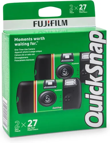 Vista 8 de Cámara de película Fujifilm QuickSnap Flash 400 de un solo uso de 35mm con flash, 27 exposiciones, paquete de 8