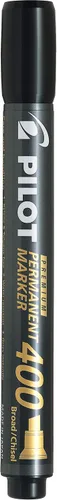 Vista 2 de PILOT Premium 400 marcadores permanentes, punta de cincel de punta ancha, tinta negra, caja de 12 unidades (SA4-BLK)
