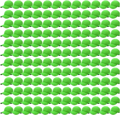 Vista 9 de Falari - 24/144 unidades de gorra de béisbol unisex, lisa y de tamaño ajustable, venta al por mayor Paquete de 144 verde militar