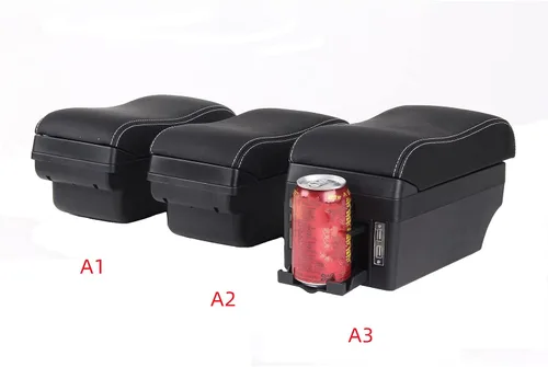 Vista 6 de Caja de reposabrazos de coche, para Renault Sandero Stepway, caja de almacenamiento de reposabrazos, modificación de accesorios interiores