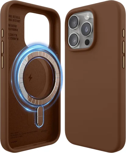 Vista 18 de elago - Carcasa magnética de silicona para iPhone 15, color negro Compatible con MagSafe, imanes integrados, silicona de agarre suave, a prueba