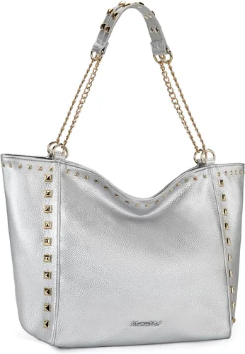 Vista 17 de Montana West - Bolso de mano grande para mujer con asa superior sobredimensionada y bolsos con cadena XL-negro