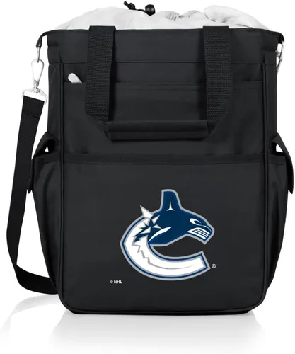 Vista 22 de PICNIC TIME NHL - Bolsa de mano unisex para adultos NHL Activo Negro con detalles grises.