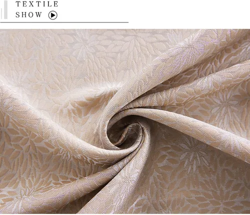 Vista 6 de BAWHO Mooie Jacquard Zijden Satijnen Garen Geverfde Stof Elegante Kleine Bladeren Patroon Ambachtelijke Doek Voor Het Maken Van Jassen, Korte