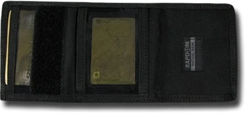 Vista 6 de RapDom Tactical - Cartera de tres pliegues, color negro, Negro -, Cartera con cremallera