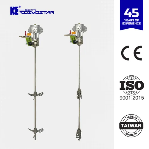 Vista 3 de COSMOSTAR Agitador neumático de 55 galones 1/8HP Bung Mount Tanque Mezclador de tambor Mezclador neumático de soporte, soporte de máquina
