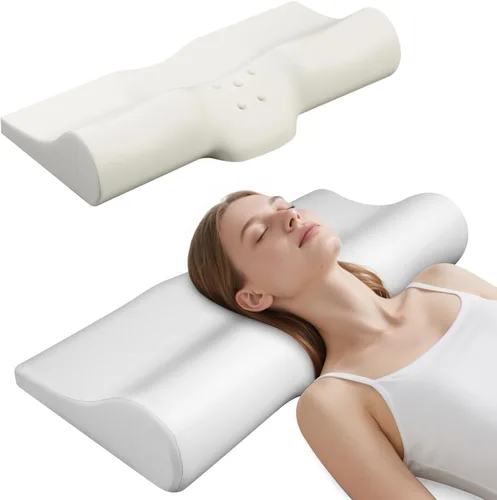 Vista 9 de SMDR Ultra Slim Ergonomic Memory Foam Cervical Pillow – Low Profile Orthopedic Neck Support Pillow for Stomach, Side & Back Sleepers, 2"–0.8" Thin