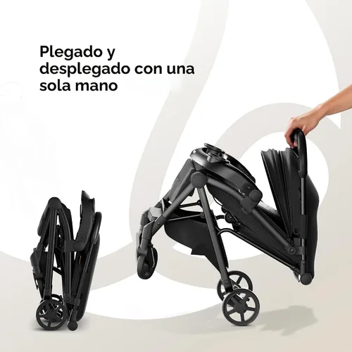 Vista 4 de Mompush Lithe V2 - Cochecito de viaje ligero, compacto y plegable con bolsa de viaje, cochecito plegable con una sola mano, bandeja para aperitivos