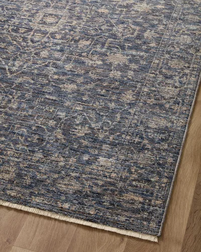 Vista 8 de Loloi Sorrento Collection SOR-01 Midnight/Natural - Alfombra decorativa de 2 pies x 3 pies SOR-01 Approx. 2x3 Black Entryway Kitchen, Vintage