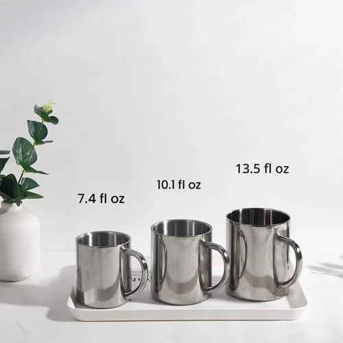 Vista 6 de IMEEA Tazas irrompibles para niños, tazas de camping de doble pared, 7.5oz/220ml, taza de acero inoxidable con asa, juego de 2