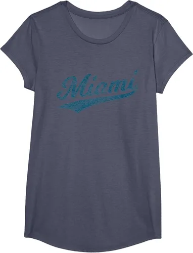 Vista 9 de Camiseta de estilo vintage de Miami Florida VARSITY SCRIPT Sports, gris, S