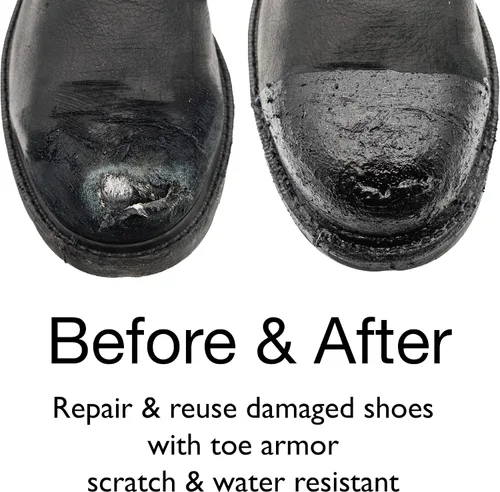Vista 2 de Leather Hero Protector de botas de trabajo con cepillo para botas de trabajo con refuerzo de puntera - da vida extra a tus botas, 3 onzas