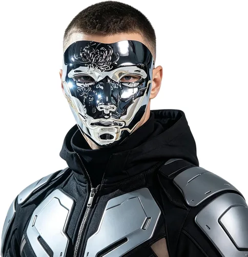 Vista 9 de Oyolan Shining Cyborg Full Face Mask Venetian Party Mask